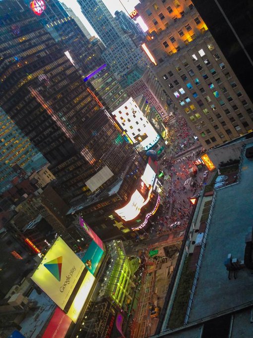 This is the view from my suite right now! Right in the middle of Times Square! Isn't it spectacular?