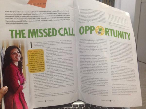 valwagoner's tweet image. Despite headlines, one #MobileTruth is @zipdial does NOT sell #MissedCall. Nice article Sapna! creativebrandsmag.com