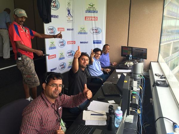 ProfDeano's tweet image. Rameez &amp;amp; Roshan working hard! 
@ten_sports #slvpak
#commbox #galle!