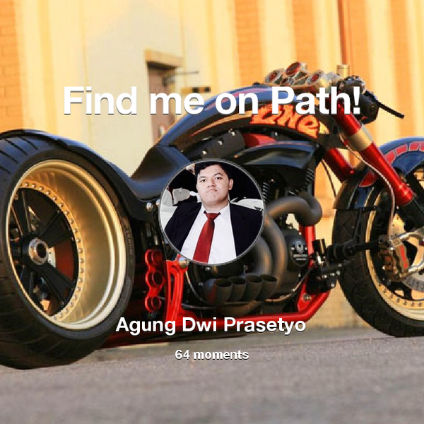 agungGFC48's tweet photo. I've shared 64 memories with my friends on #Path - see them now at http://t.co/ujm2dnalF5! #thepersonalnetwork http://t.co/rBjA5sHGzG