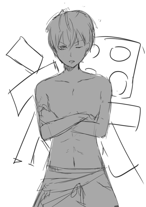 10分で男描いた 