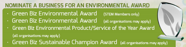 stem_project's tweet image. Get your business recognised for your environmental achievements or nominate a business for an environmental award.
