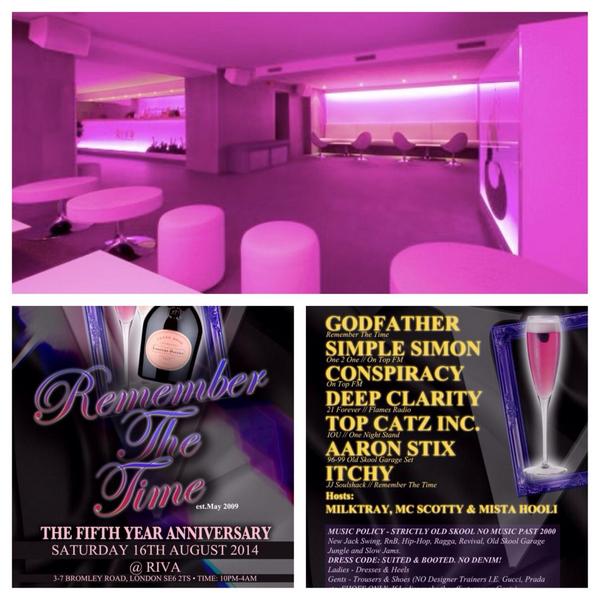 djgodfatheruk's tweet photo. @Queen_Envy Hope to see you on Saturday 16th August @ Riva, for the 5th Anniversary of #RememberTheTime 07903124960 http://t.co/Bge9qMBQFZ