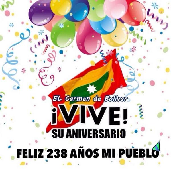 Dagorojano's tweet photo. @JuanManSantos hoy Cumpleaños la tierra del maestro Lucho Bermúdez, El Carmen de Bolívar, 238 años de Historia!! http://t.co/GSK4FxuP4O