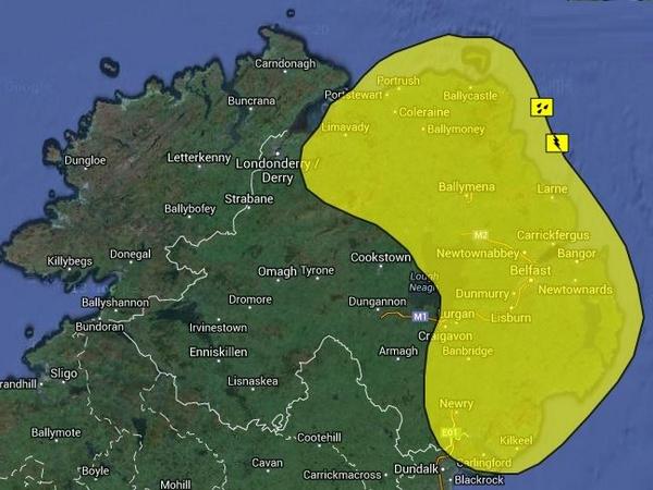 A Yellow Warning of Heavy Showers and T/Storms has been issued for parts of Northern Ireland. tinyurl.com/qa9vb6d