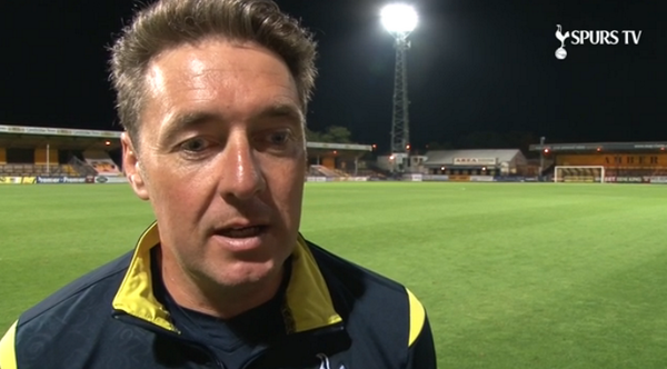 SpursOfficial's tweet photo. John McDermott reflects on a 2-1 loss against Cambridge United - http://t.co/T4up2RBr0L http://t.co/ultU9LnYHH