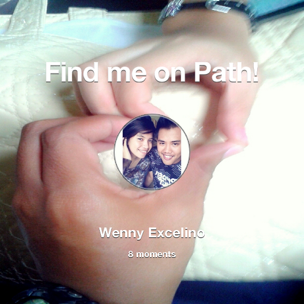 wennyhf's tweet photo. Find me on #Path now! Go to: http://t.co/GNh44BHs2j! #thepersonalnetwork http://t.co/1evoJddHll