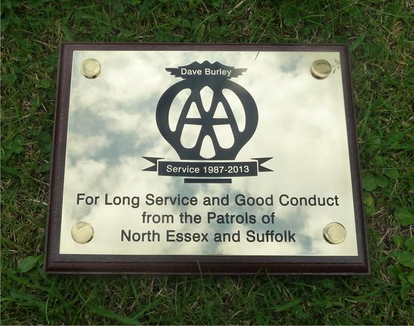 eworkshop65's tweet photo. Solid brass plaque to mark 'long service', mounted on a solid mahogany backing board. http://t.co/MEXruOvg23