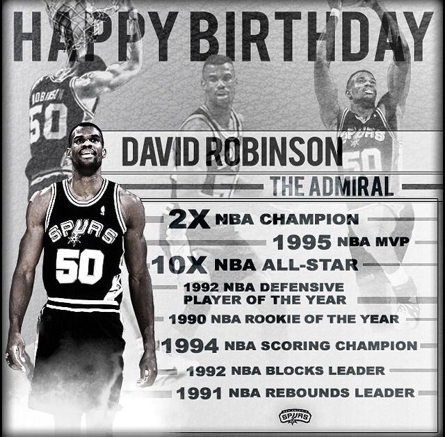 Happy Birthday to the Admiral David Robinson! 