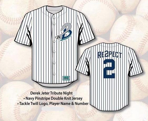 Chris Creamer  SportsLogos.Net on X: Bridgeport Bluefish to wear these  Derek Jeter appreciation jerseys on Sept. 12 with RE2PECT on the back:   / X