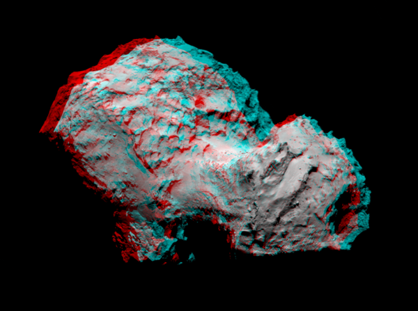 Comet #67P in 3D, processed by Daniel Macháček from @ESA_Rosetta NavCam and OSIRIS data. planetary.org/multimedia/spa…