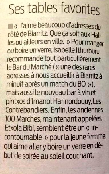 Merci <a href="/IsaIthurburu/">Isabelle Ithurburu</a> ! <a href="/SudOuestVin/">SudOuest Vin</a> 
Nous t attendons ce we ! ✌️😜😎😘✌️
#sestablesfavorites 
@BlogSudouest @SO_EnDirect