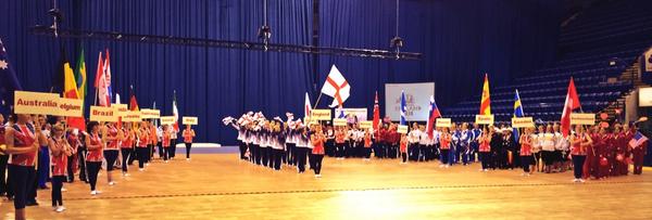 nottinghamarena's tweet photo. The @WBTFWorlds2014 Opening Ceremony is underway! #worldbaton2014 http://t.co/IuJPXraIA6
