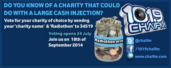 TheBabyHouse's tweet photo. Nominate us for the ChaiFM Radiothon. SMS ‘The Baby House’ &amp; the word ‘Radiothon’ to 34519 (SMS’s charged at R1,50) http://t.co/hgLa4R5tug