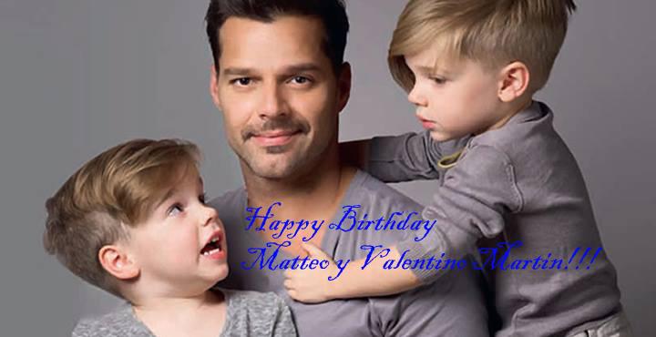   Happy Birthday, Matteo y Valentino Martin!!...GOD BLESS YOU ALWAYS!! 