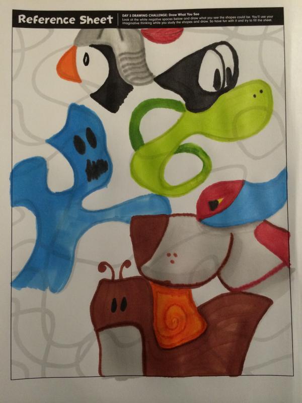 ControlArtDel's tweet image. #draw21days Day 3. More fun/relaxing today, though 'felt' it needed a bit of colour! ProMarkers+PrinterPaper=Mess