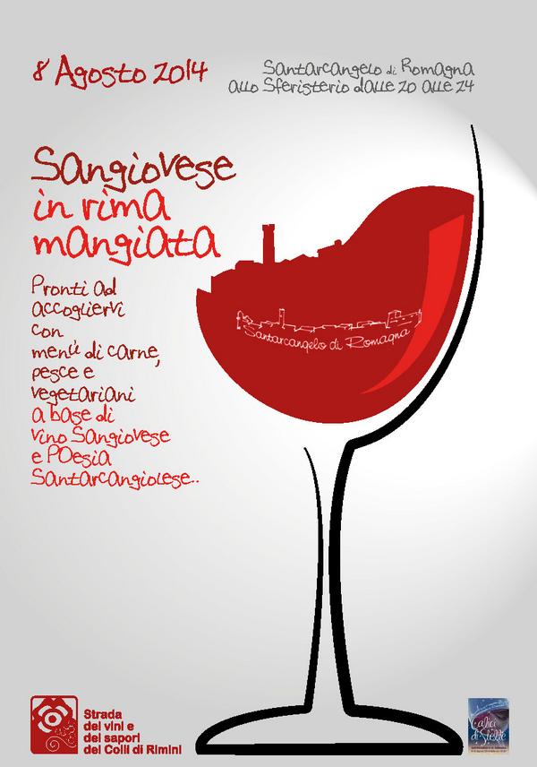 CaseMarcosanti's tweet photo. Venerdì 8 Agosto: SANGIOVESE in Rima Mangiata, ci saremo anche noi, Sferisterio Santarcangelo: http://t.co/B41JvrNhmq http://t.co/kkYnnHfE3t