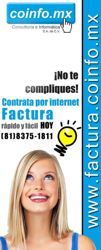 Coinfomx's tweet photo. Factura y Nómina Electrónica via web donde quiera que estes ! Hacemos tu trabajo fácil #MTY #mtyfolllow #factura http://t.co/6tbyXE35dH