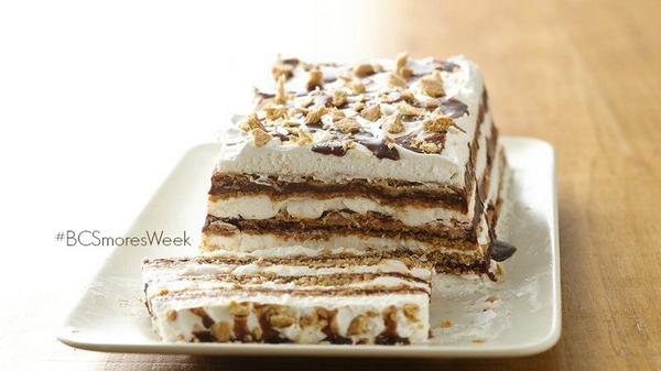 BettyCrocker's tweet photo. House getting hot from all the #BCSmoresWeek baking? An ice box cake will cool you down! http://t.co/pLTa9WkwXh http://t.co/KqVCI88QEe