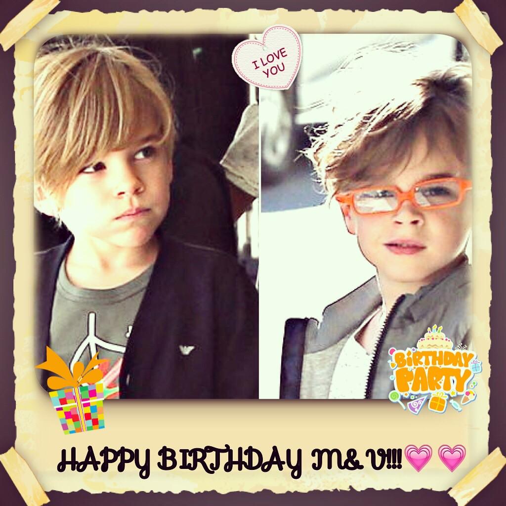  como se están pasando el dia Los niños mas hermosos del universo happy birthday Mateo y Valentino!  