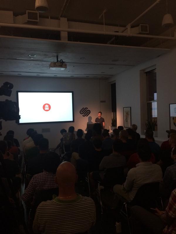 Yann_Guillemot's tweet photo. @Yann_Guillemot: @btmanley from #Knapsack at the #sqsdevelopermeetup cc @Squarespace http://t.co/9vnvyD3kvV