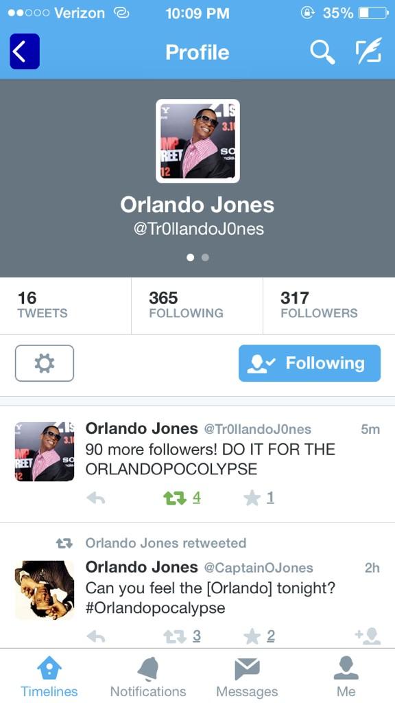 go follow <a href="/Tr0llandoJ0nes/">Orlando Jones</a> thanks