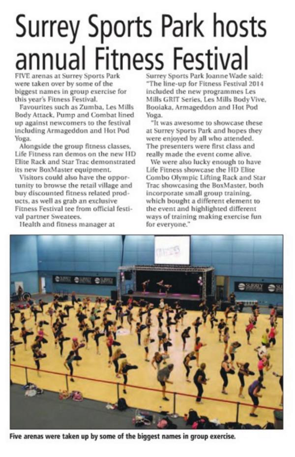 In August <a href="/WorkOutUK/">Workout Magazine</a> - <a href="/Surreysportpark/">Surrey Sports Park</a> Fitness Festival: @StarTracFitnes #BoxMaster® #Relationships #Innovation