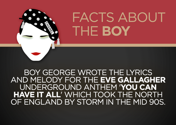 BoyGeorge's tweet photo. Bet you didn't know that. Here's the track > http://t.co/oH1pz8Dw38 http://t.co/lPDuH06fnf