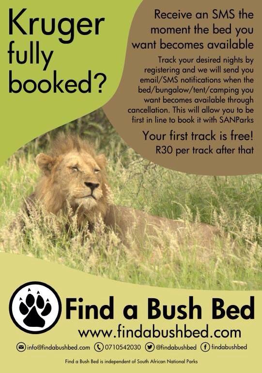findabushbed's tweet image. Receive an SMS notification the moment the #Kruger cottage you want becomes available: FindaBushBed.com