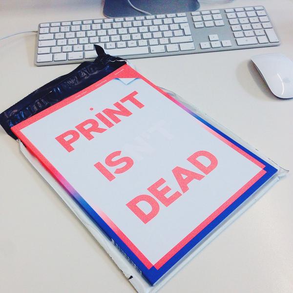 Received my copy of 'PRINT ISN'T DEAD' 👍 Nice one! <a href="/peopleofprint/">People of Print</a> #PrintIsntDead