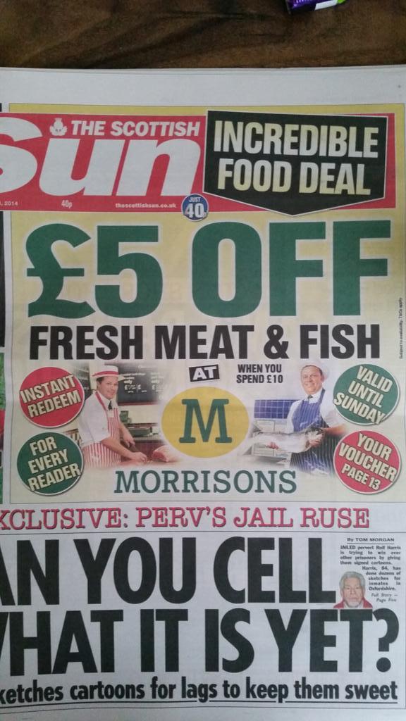 SWPaulN's tweet image. £5 off meat &amp;amp; fish @Morrisons in 2days @ScottishSun ! Gr8 4 any1 on @SlimmingWorld as lean meat &amp;amp; fish r free food!