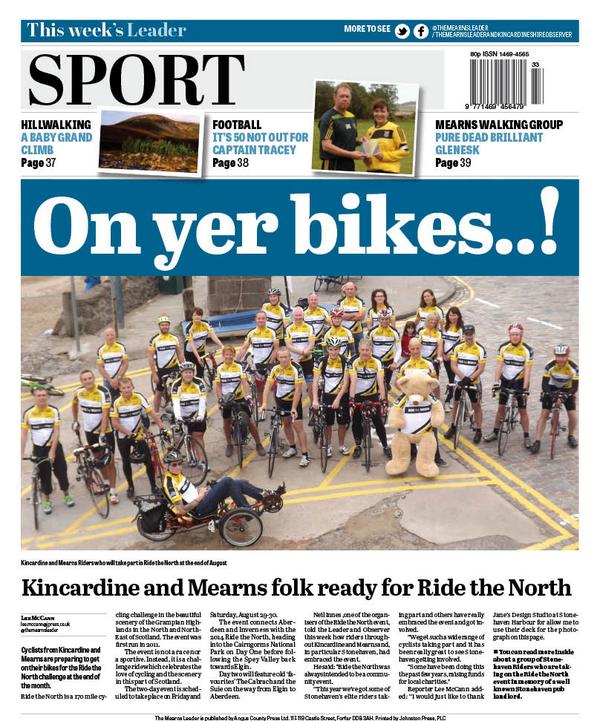 here is a look at our back page, out today