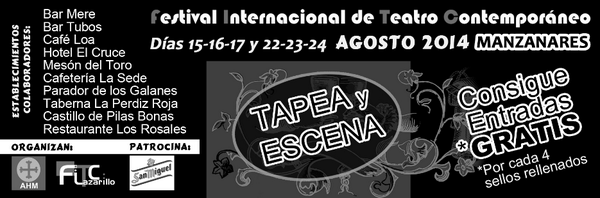 LazarilloTeatro's tweet photo. Así son los cartones que podéis adquirir en cualquiera de los establecimientos participantes #40FITC #tapea&amp;escena http://t.co/ptgVD3172f