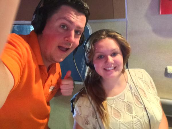 WingsRadio2014's tweet photo. Damien and Charly on the Breakfast Show! Keep ths Tweets, Emails and Texts coming in! #SquricleSelfie http://t.co/8eCXVWwVNW