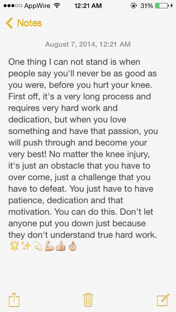 ACL_struggles2's tweet image. Feel like giving up? Read this!!