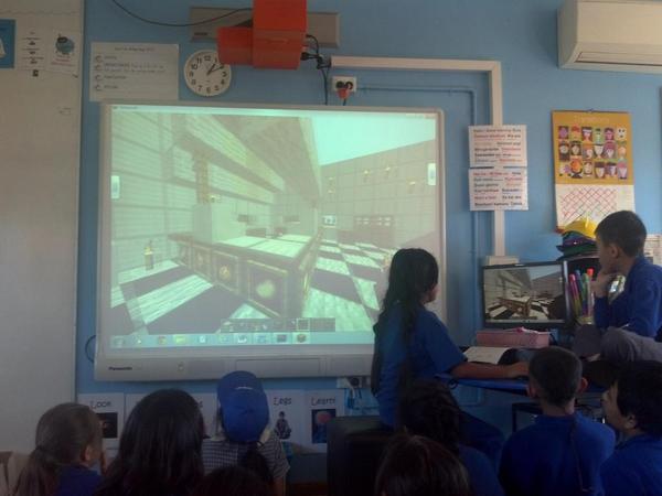 merrylandseast's tweet photo. Yr4 designed healthy restaurants using Minecraft, with vege patch, chicken coop, dairy farm, fruits and veg menu. http://t.co/YrSnLYO6P2