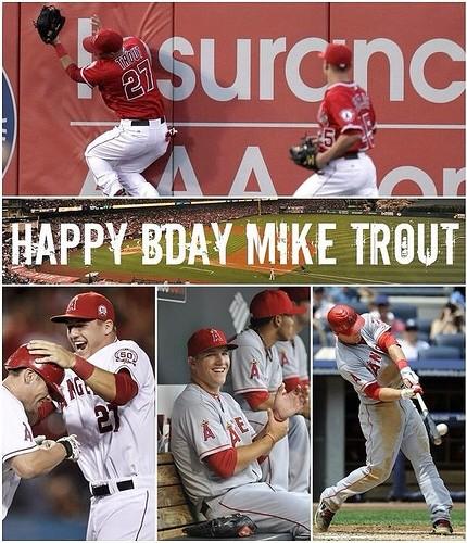  Happy 23rd birthday to the best in the game and my favorite Mike Trout!!!!! 