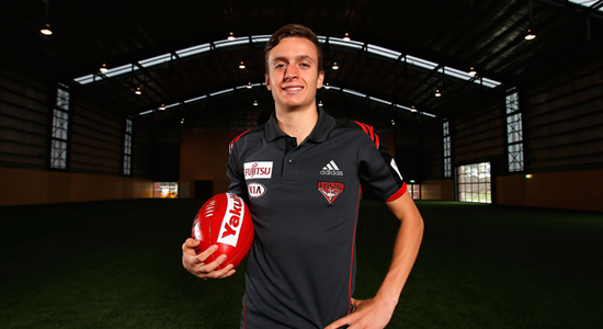 essendonfc's tweet photo. A big congratulations to Orazio Fantasia, who will make his debut tomorrow night! http://t.co/5xcMebk1v8 #DonTheSash http://t.co/HqPvfCh6Gf