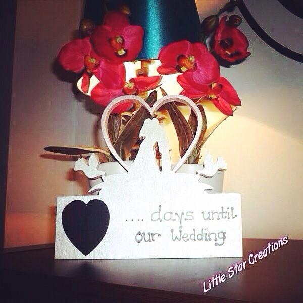 creations_star's tweet photo. Love love love this countdown to our wedding plaque ❤️💍👰only €10. All fully designed/ cut and painted in our workshop http://t.co/2156e8d4sL