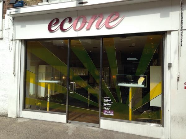 CloakGraphics's tweet photo. Yellow translucent on shop front with gold accents. #cloak #vinylexperts http://t.co/Uuli4uLxCJ