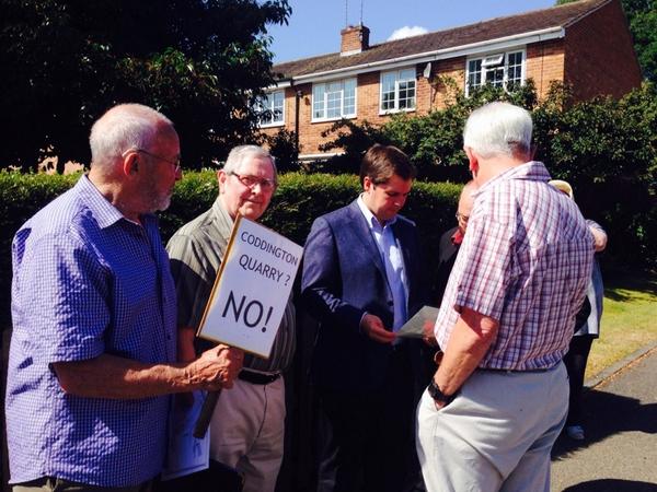 RobertJenrick's tweet photo. Supporting Coddington gravel pit campaigners on #RobMP101 http://t.co/et5WrJaLmE
