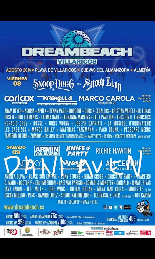Daniteimaginas's tweet photo. Gracias a @DreambeachFest por darme la oportunidad de estar allí el sábado! Eternamente agradecido! Un besito! http://t.co/Q1i6VPqhrc