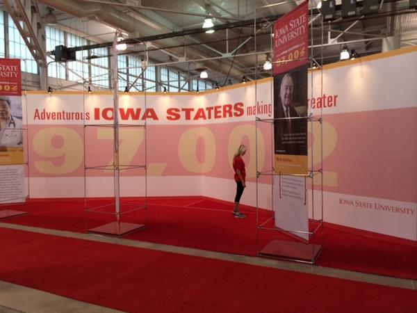 pushbranding's tweet photo. Are you one of the 97,002 alumni living the adventure? Find your name on the wall at @IowaStateU booth #IowaStateFair http://t.co/xXiDJVxUiF