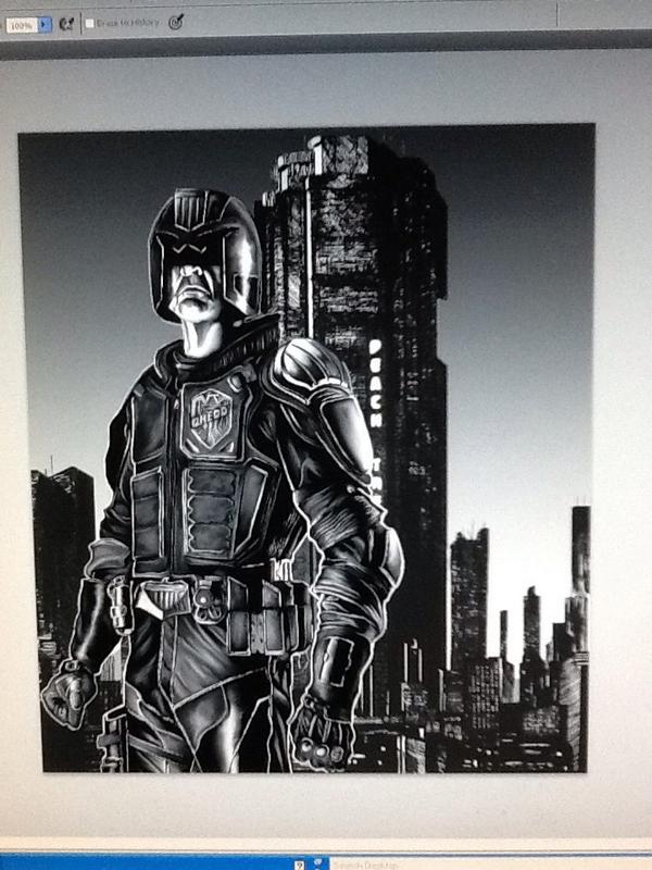 #Dredd #JudgeDredd #art #illustration work in progress