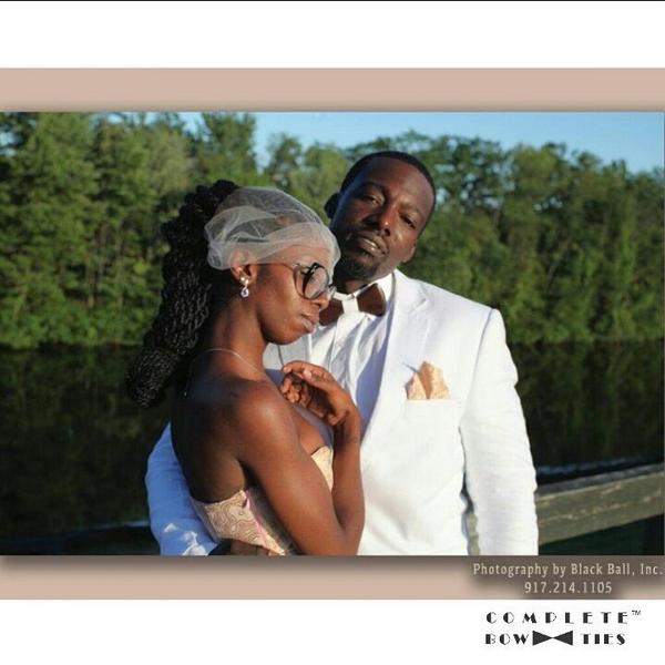 completebowties's tweet image. #Wedding pictures are in! Congratulations to the wonderful couple. Our #peruvianwalnut #woodbowtie looks great.