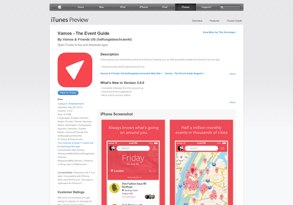 ProductHunt's tweet photo. Vamos: Local Event Discovery http://t.co/UoVCKfSYrH via @nikitakorotaev on @producthunt http://t.co/Pk0eO78ZQH