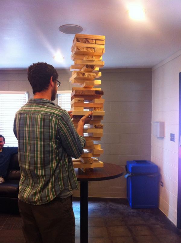 ky_csf's tweet photo. It's a nice day for some Giant Jenga. #csfsummer http://t.co/JnbZqYlrDj