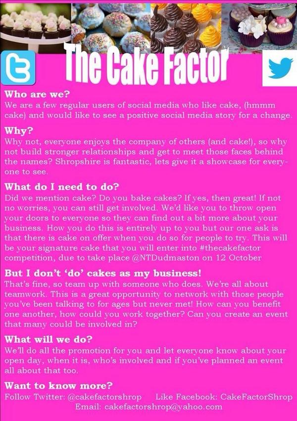 Honoured to be judging  <a href="/CakeFactorShrop/">The Cake Factor</a> with @JaynieOperaBabe <a href="/shrewsmorris/">Shrewsbury Morris Dancers</a> &amp; <a href="/jimallthetime/">Jim Hawkins (he/him) 🧡</a> 
#cakefactor 
Join in💗