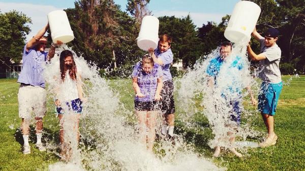 Director Kayla, Asst. Director Dan, &amp; counselor Lindsey did the #IceBucketChallenge today to raise awareness for ALS!