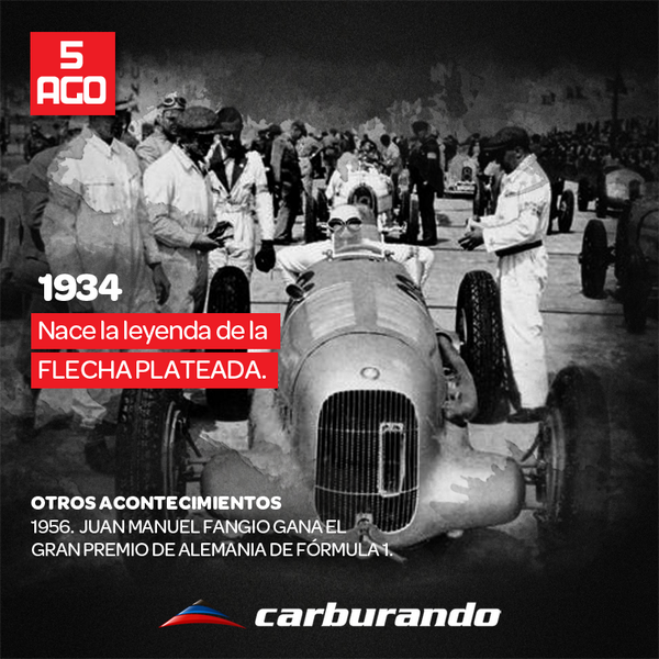 CarburandoTV's tweet photo. Un cumpleaños que se nos pasó. El 5 de Agosto se cumplieron 80 años de la primer victoria de la #FlechaPlateada. http://t.co/xj1e0bXMB4